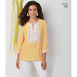 Simplicity Pattern 1461 Women's and Plus Tunic with Neckline and Sleeve Variations