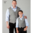 Simplicity Pattern 1506 Husky Boys' and Big and Tall Men's Vests