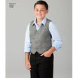 Simplicity Pattern 1506 Husky Boys' and Big and Tall Men's Vests