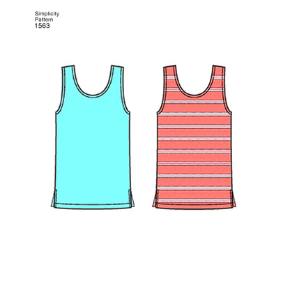 Simplicity Pattern 1563 Women's Men's and Teens' Sleepwear