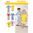 Simplicity Pattern 1574 Toddlers' Loungewear