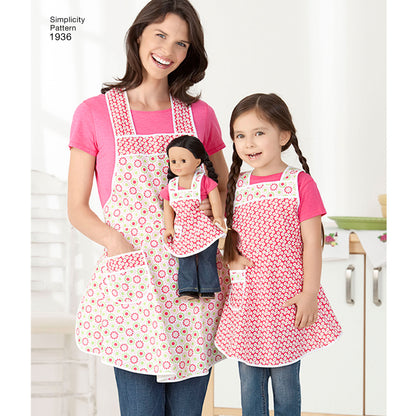 Simplicity Pattern 1936 Child's & Women's Aprons