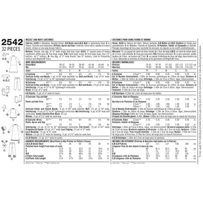 Simplicity Pattern 2542 Adult Costumes