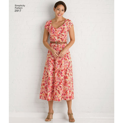 Simplicity Pattern 2917 Women's & Plus Size Dresses