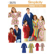 Simplicity Pattern 3575 Women's/Men/Child Sleepwear