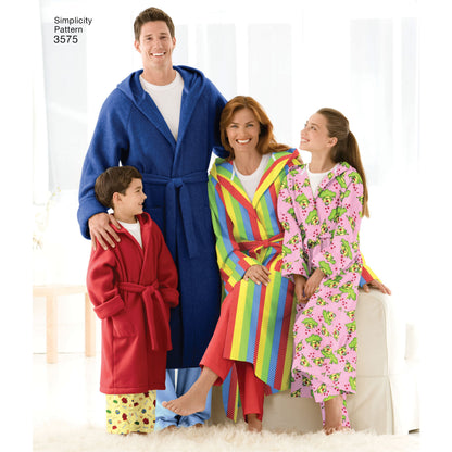 Simplicity Pattern 3575 Women's/Men/Child Sleepwear