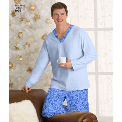 Simplicity Pattern 3935 Women's/Men/Child Sleepwear