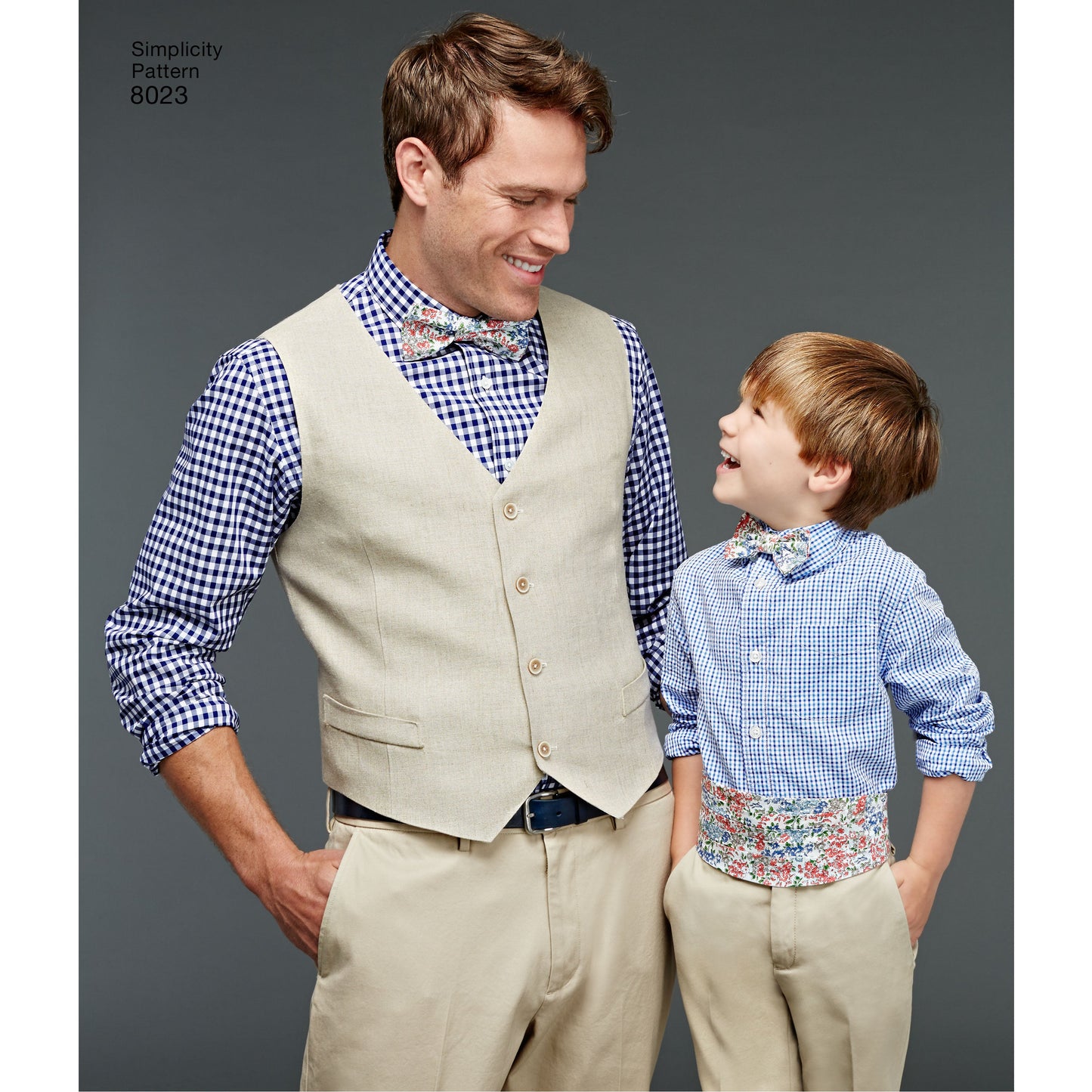 Simplicity Pattern 8023 Boys' and Men's Vest, Bow-tie, Cummerbund and Ascot
