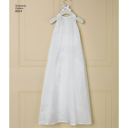 Simplicity Pattern 8024 Babies' Christening Sets with Bonnets