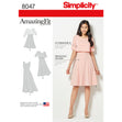 Simplicity Pattern 8047  Amazing Fit Women's Dress in Slim, Average & Curvy Fit