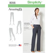 Simplicity Pattern 8056 Amazing Fit Women's and Plus Size Flared Trousers or Shorts