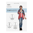 Simplicity Pattern 8172 Misses' Fashion Kimonos with Length, Fabric and Trim Variations