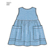 Simplicity Pattern 8304 Babies', Leggings, Top, Dress, Bibs and Headband in thress sizes S(17") M(18") L(19")