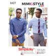 Simplicity Pattern 8427 Men's Fitted Shirt with Collar & Cuff Variations by Mimi G