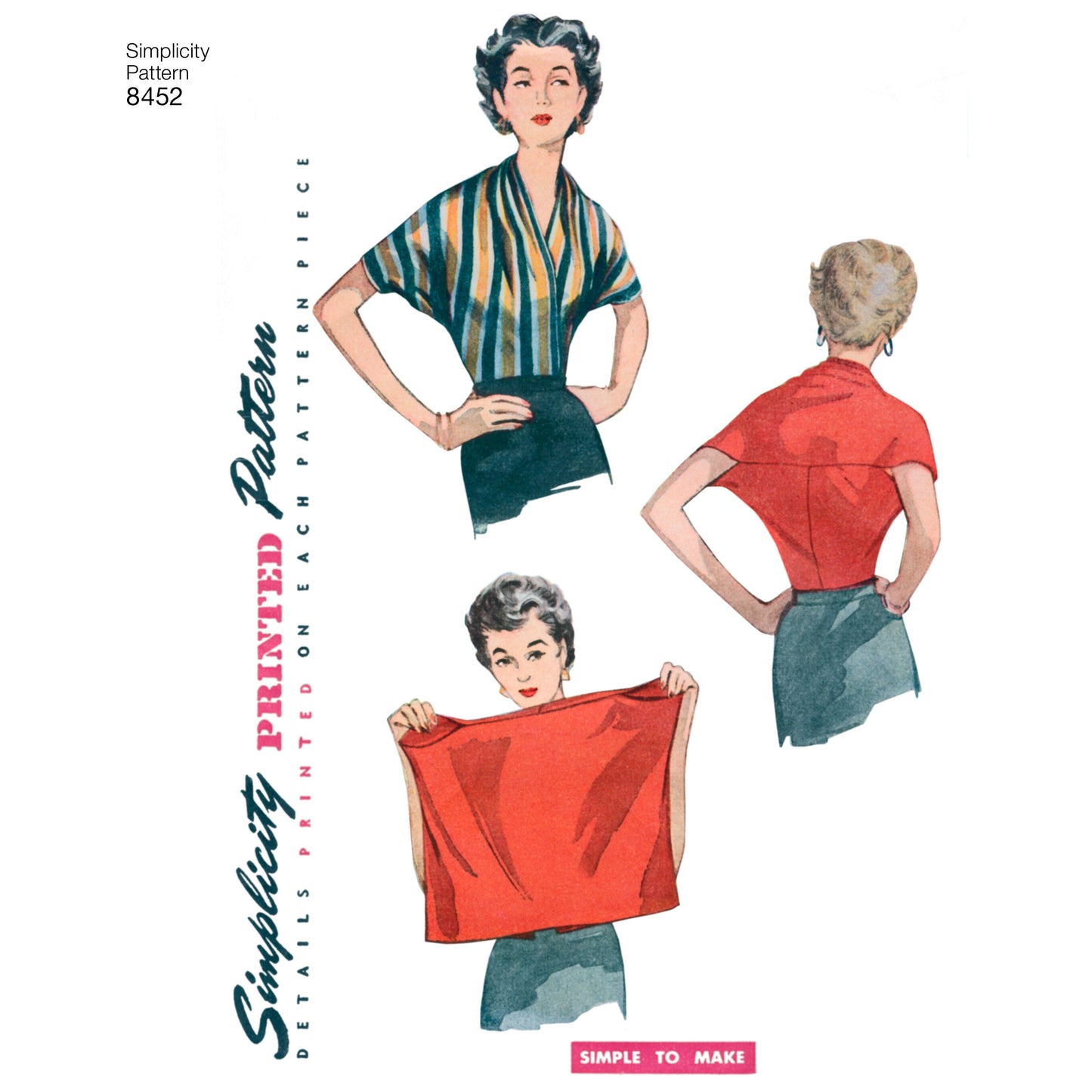 Simplicity Pattern 8452 Women’s Vintage Knit Blouse