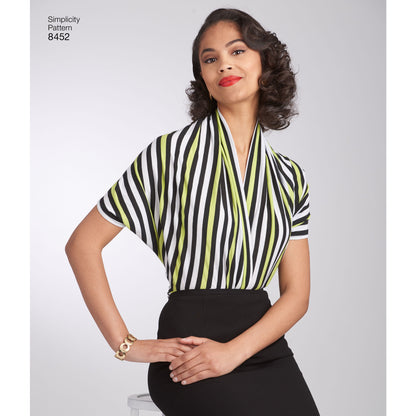 Simplicity Pattern 8452 Women’s Vintage Knit Blouse