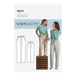 Simplicity Pattern 8518 Girls' and Misses' Slim Fit Lounge Pants