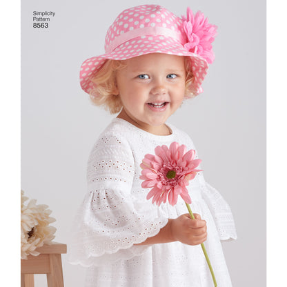 Simplicity Pattern 8563 Toddler Dresses and Hat