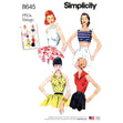 Simplicity Pattern 8645 Women’s Vintage Tops