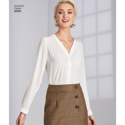Simplicity Pattern 8699 Women's Wrap Skirts with Length Variations