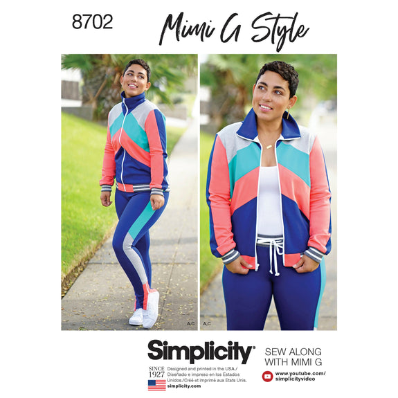 Simplicity Pattern 8702 Mimi G Women's Knit Jacket, Pant and