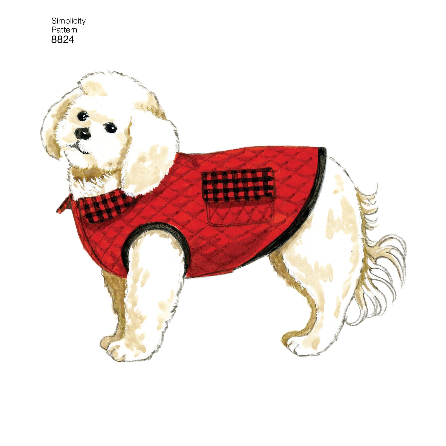 Simplicity Pattern 8824 Dog Coats in Three Sizes