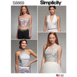 Simplicity Pattern 8869 Misses' Lined Tops