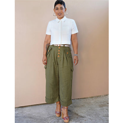 Simplicity Pattern 8889 Misses' Shirt and Wide Leg Pants