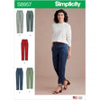 Simplicity Pattern 8957 Misses' Slim Leg Pant with Variations