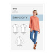 Simplicity Pattern 9106 Misses' & Women's Button Front Shirt