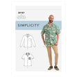 Simplicity Pattern 9157 Men's Open Pointed Collar Shirts