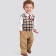Simplicity Pattern 9194 Infants' Vest, Shirt, Shorts, Pants, Tie & Pocket quare