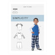 Simplicity Pattern 9205 Children's/Boys' Raglan Sleeve Tops, Shorts and Pants