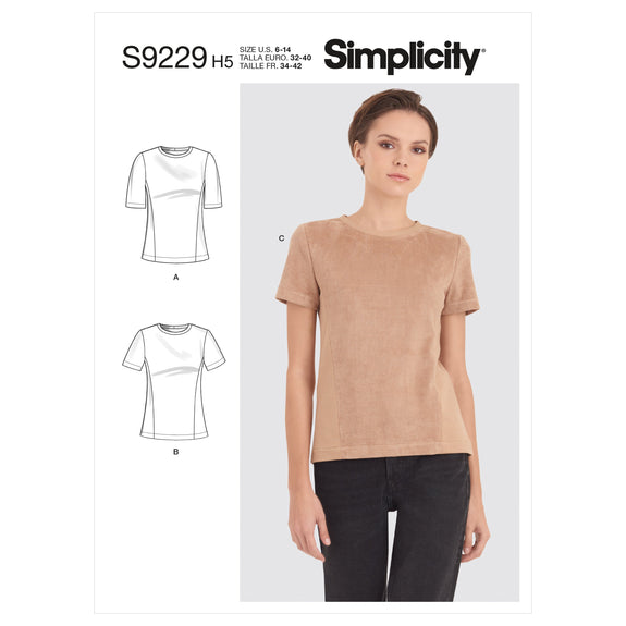 Simplicity Pattern 9229 Misses' Knit Tee Shirt – Lincraft New Zealand