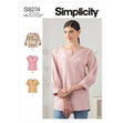 Simplicity Pattern 9274 Misses' Tops In Two Lengths