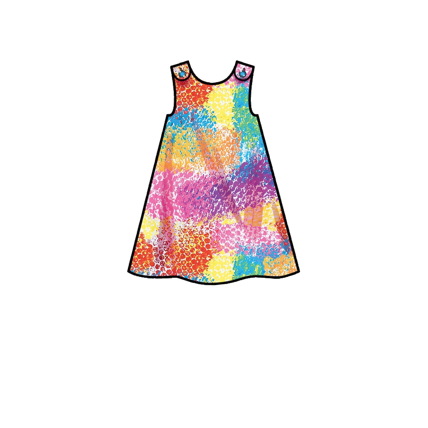 Simplicity Pattern 9318 Toddlers' Tent Tops, Dresses, and Shorts