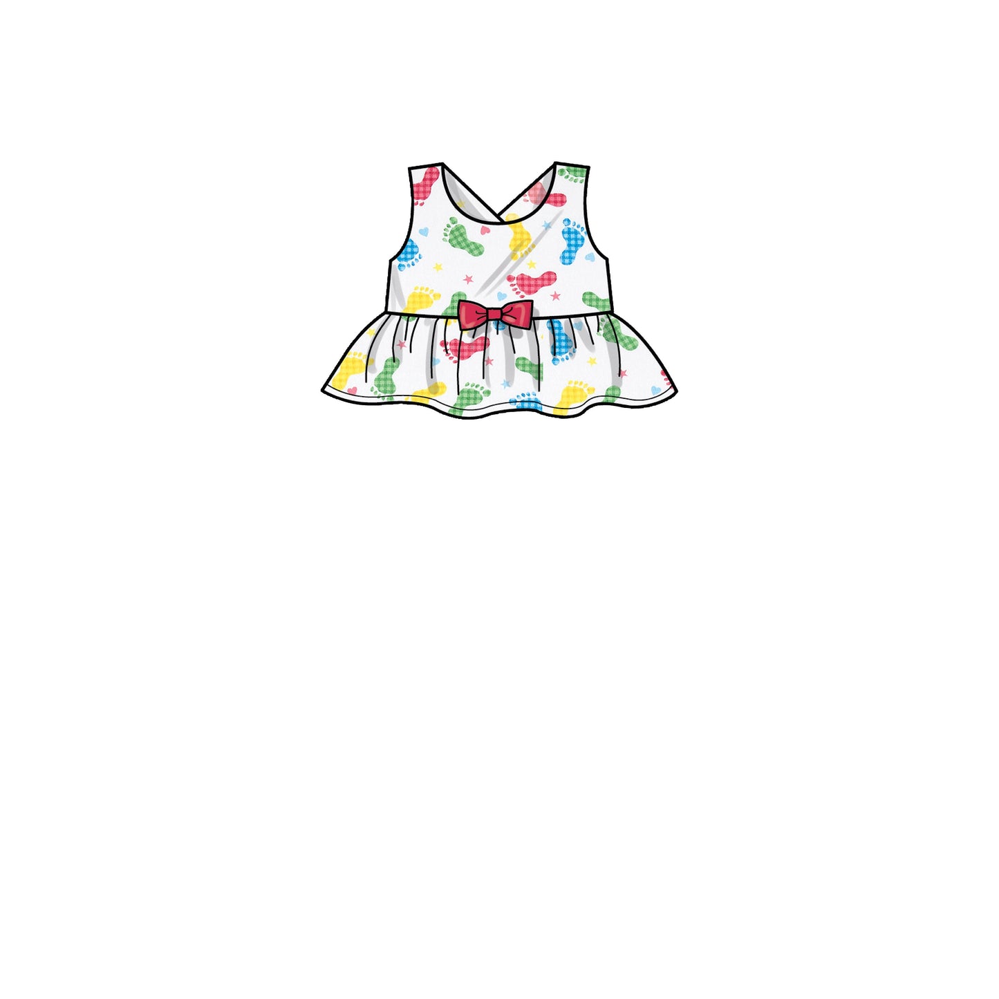 Simplicity Pattern 9319 Toddlers' Criss-Cross Top, Dresses, Rompers and Panties