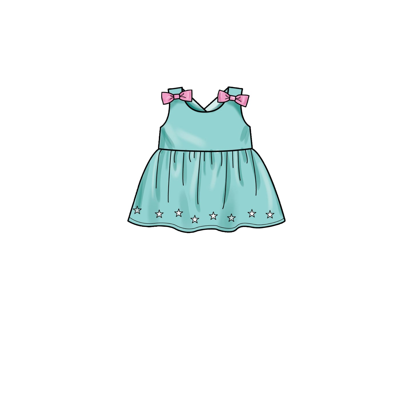 Simplicity Pattern 9319 Toddlers' Criss-Cross Top, Dresses, Rompers and Panties