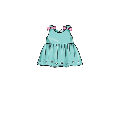 Simplicity Pattern 9319 Toddlers' Criss-Cross Top, Dresses, Rompers and Panties