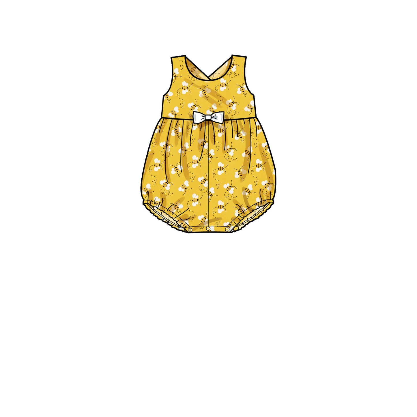 Simplicity Pattern 9319 Toddlers' Criss-Cross Top, Dresses, Rompers and Panties