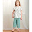 Simplicity Pattern 9321 Children's Tucked Tops, Dresses, Shorts and Pants