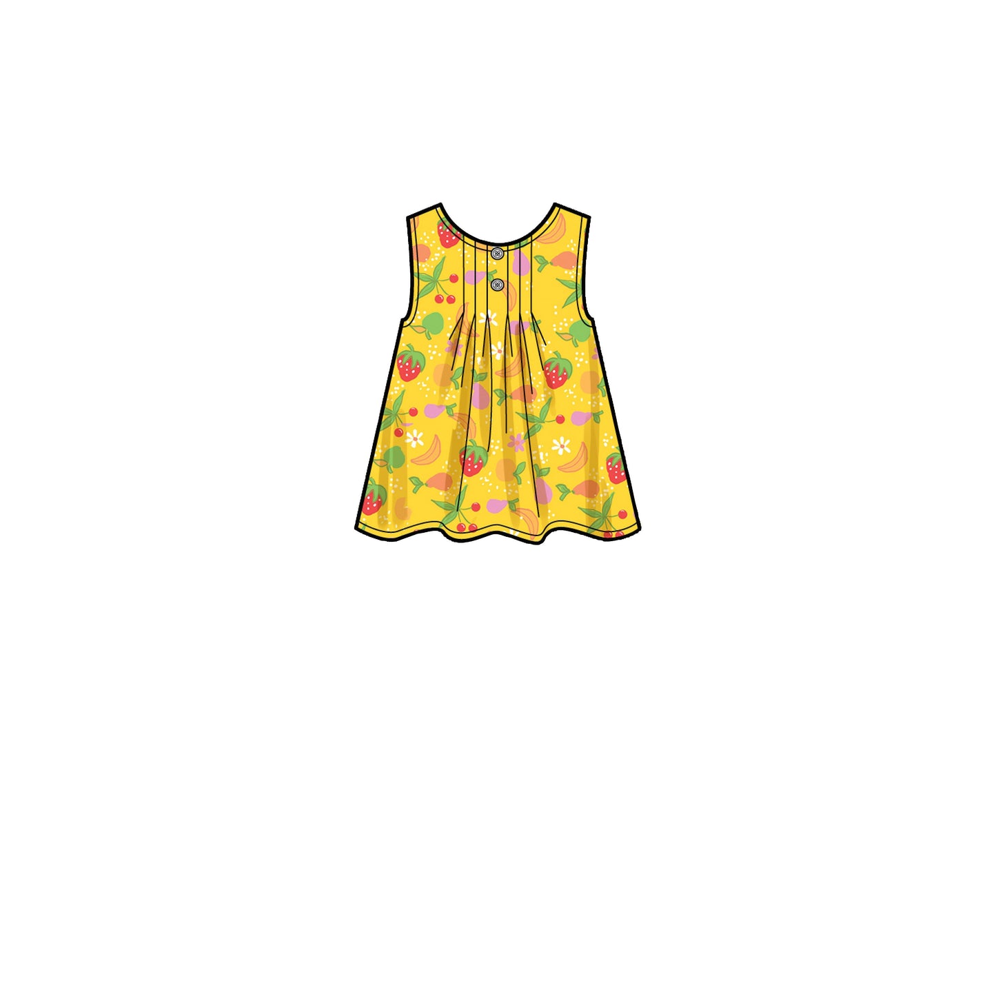 Simplicity Pattern 9321 Children's Tucked Tops, Dresses, Shorts and Pants