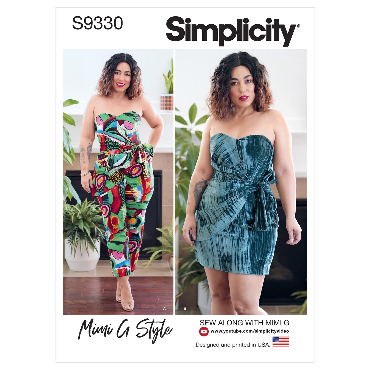 Simplicity Pattern 9330 Misses' Strapless Jumpsuit and Mini Dress