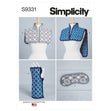 Simplicity Pattern 9331 Hot or Cold Shoulder Wrap, Mask and Wrist Wrap