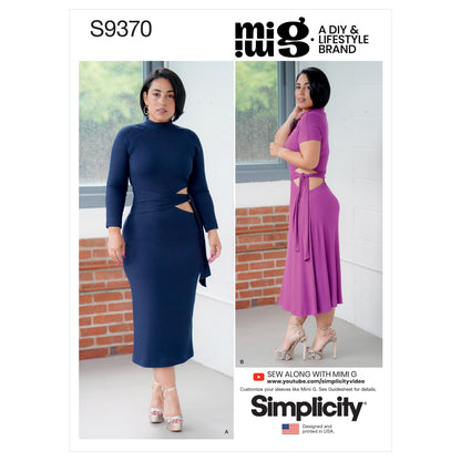 Simplicity SS9370 Misses Knit Dress