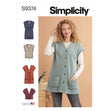 Simplicity Pattern 9374 Misses Knit Vests