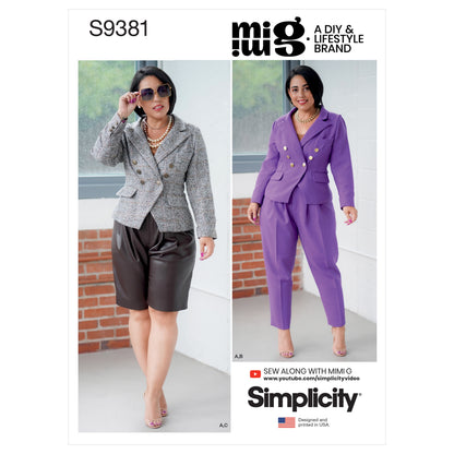 Simplicity SS9381 Miss/Plus Jacket & Bottom