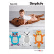 Simplicity SS9413 Baby Tummy Time Animal Mats