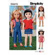 Simplicity Pattern 9415 Doll Clothes