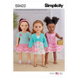 Simplicity SS9422 18" Doll Clothes